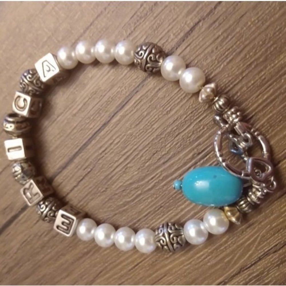 Silver monogram bracelet Erica - Picture 2 of 2